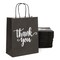 50 Pack Medium Black Thank You Paper Bags with Handles for Boutique, Small Business (10 x 8 x 4 In)